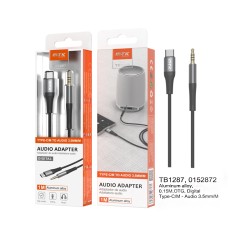 MTK ADAPTER AUDIO CABLE TB1287 NE TYPE C MALE TO 3.5MM AUDIO MALE BLACK MTK ADAPTER AUDIO CABLE TB1287 NE TYPE C MALE TO 3.5MM AUDIO MALE BLACK